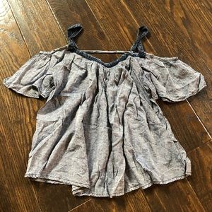 light denim colored, cute shirt from francescas